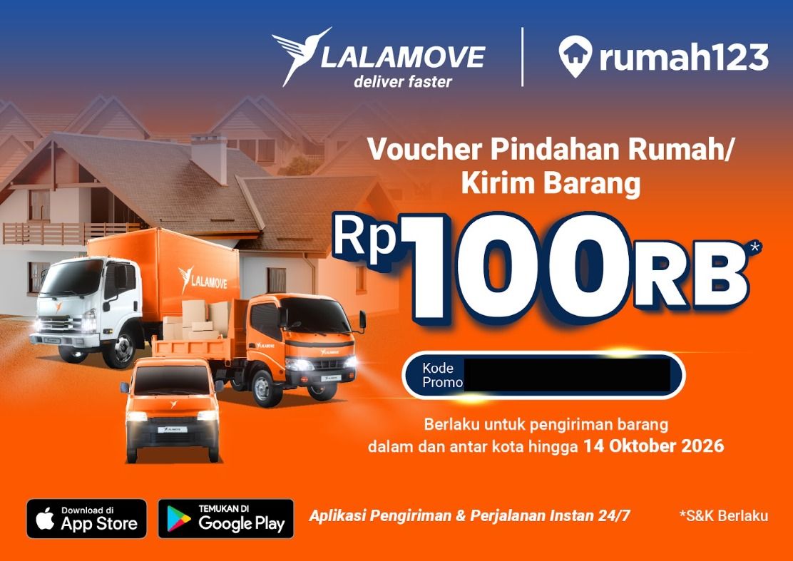 Cari Rumah di PropVaganza, Angkut Barang Bareng Lalamove! Diskon 100rb Tanpa Minimum Transaksi!